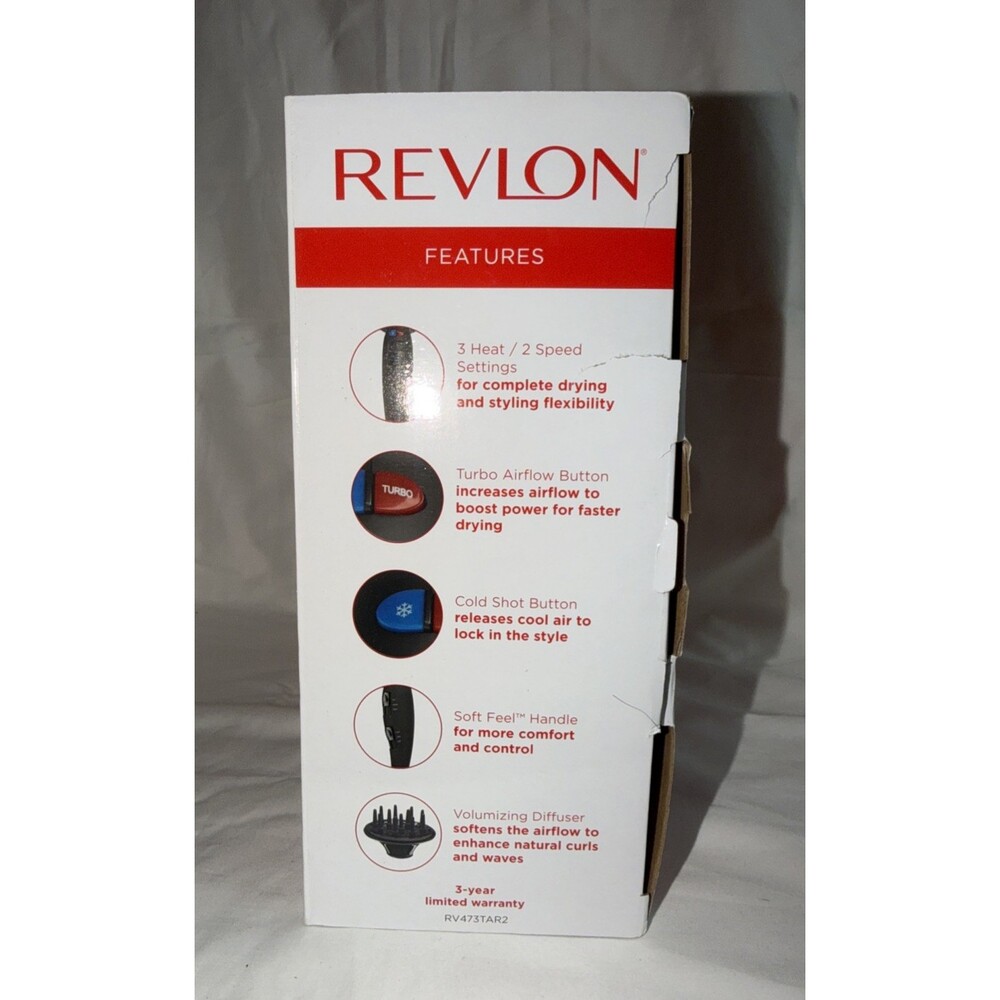Revlon 1875W Volumizing Turbo Hair Dryer RV473 NEW OPEN BOX - Picture 2 of 4